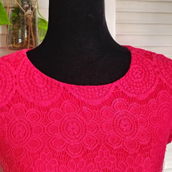 Laundry By Shelli Segal Pink Lace Mini Dress - Picture 7 of 12